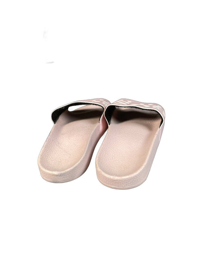 Boss light pink / rose logo slide sandals