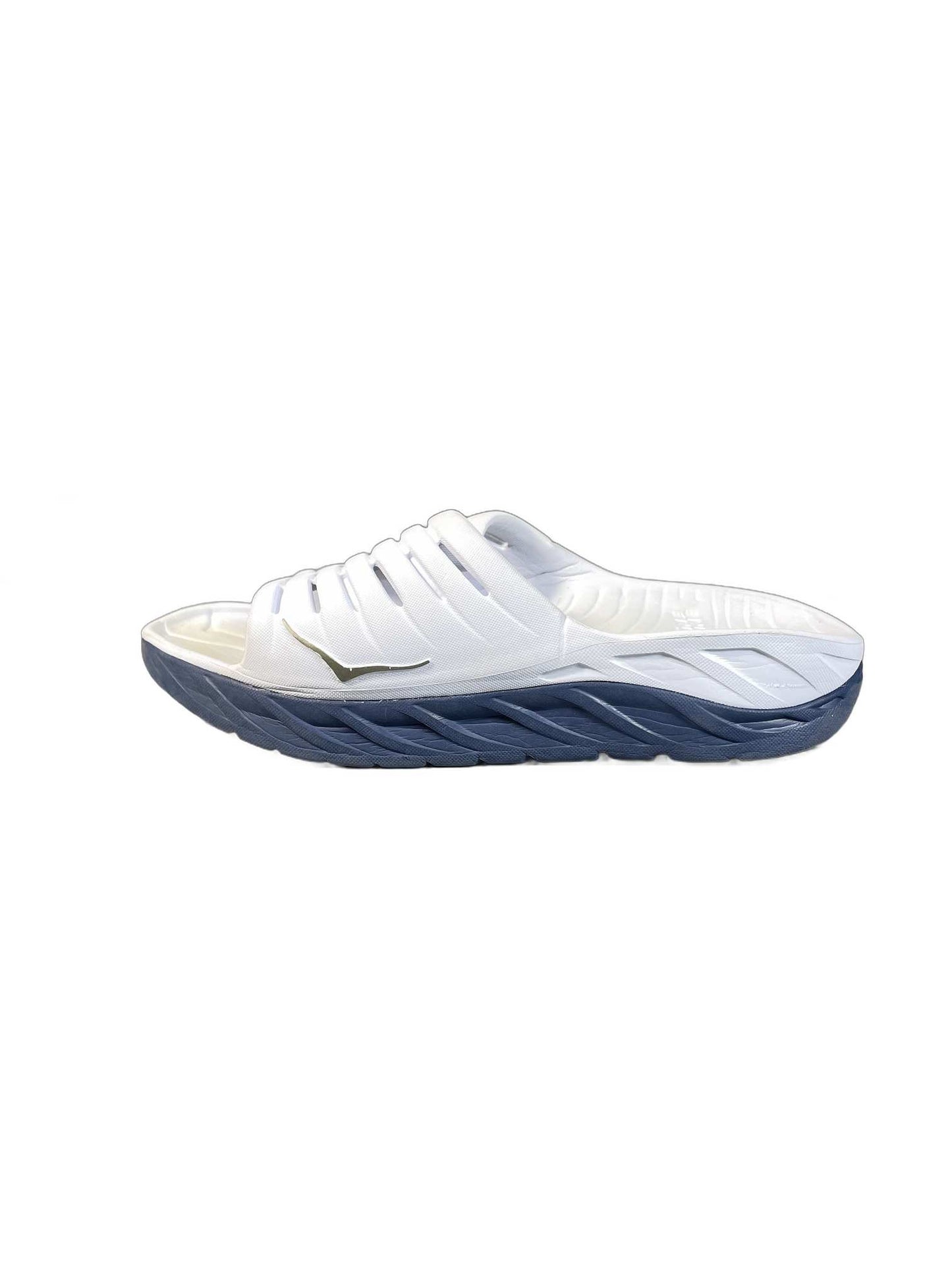 Hoka One White Slide