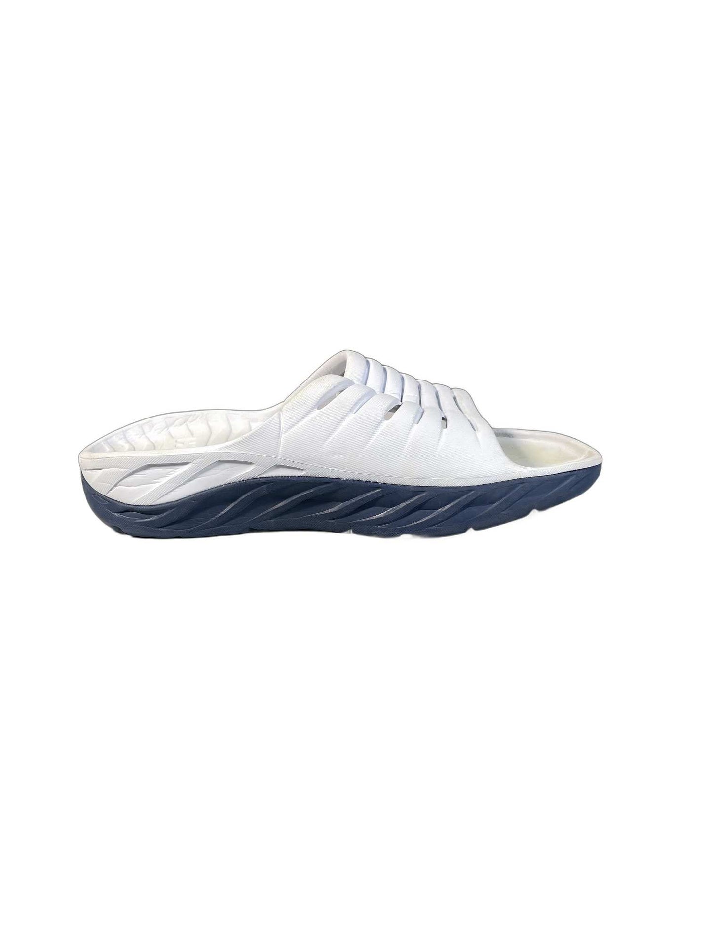 Hoka One White Slide
