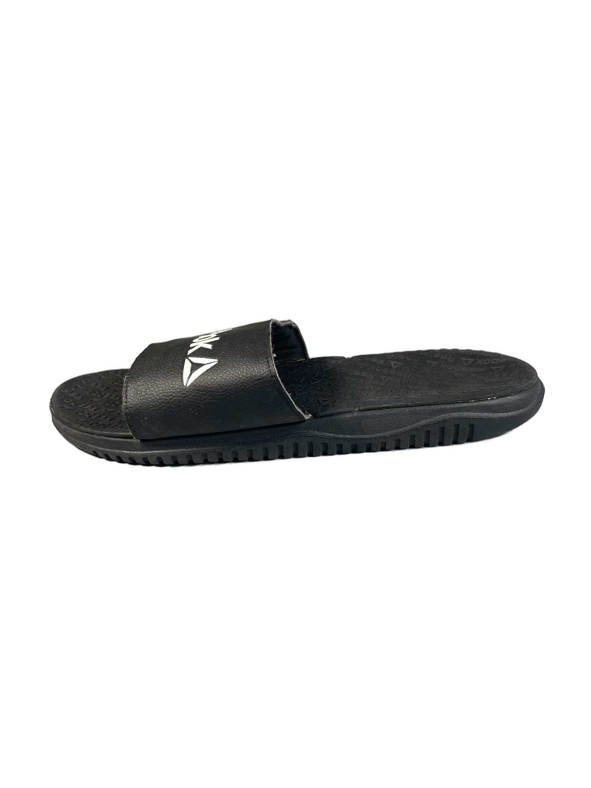 Reebok black slip-on slide sandal