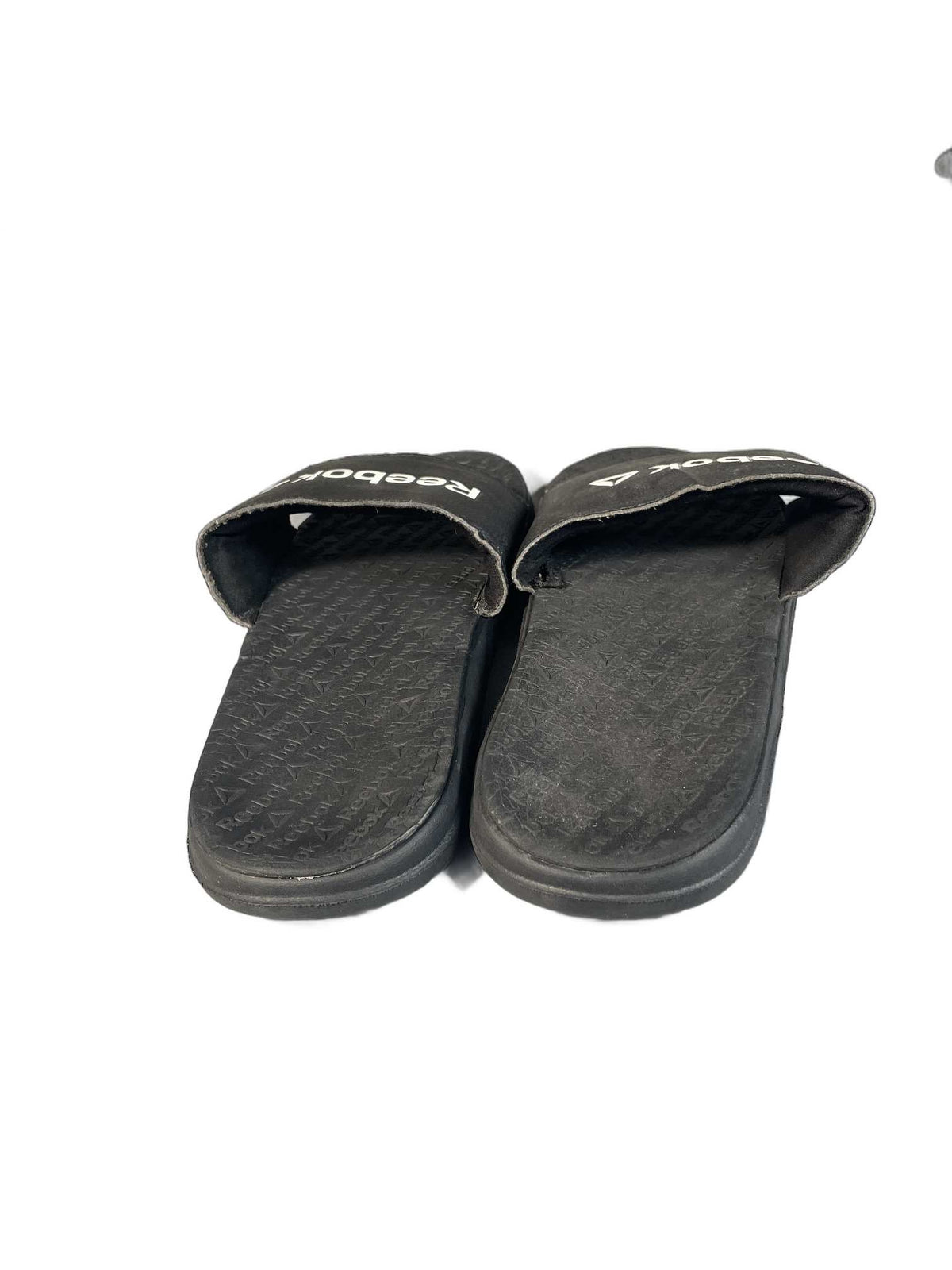 Reebok black slip-on slide sandal