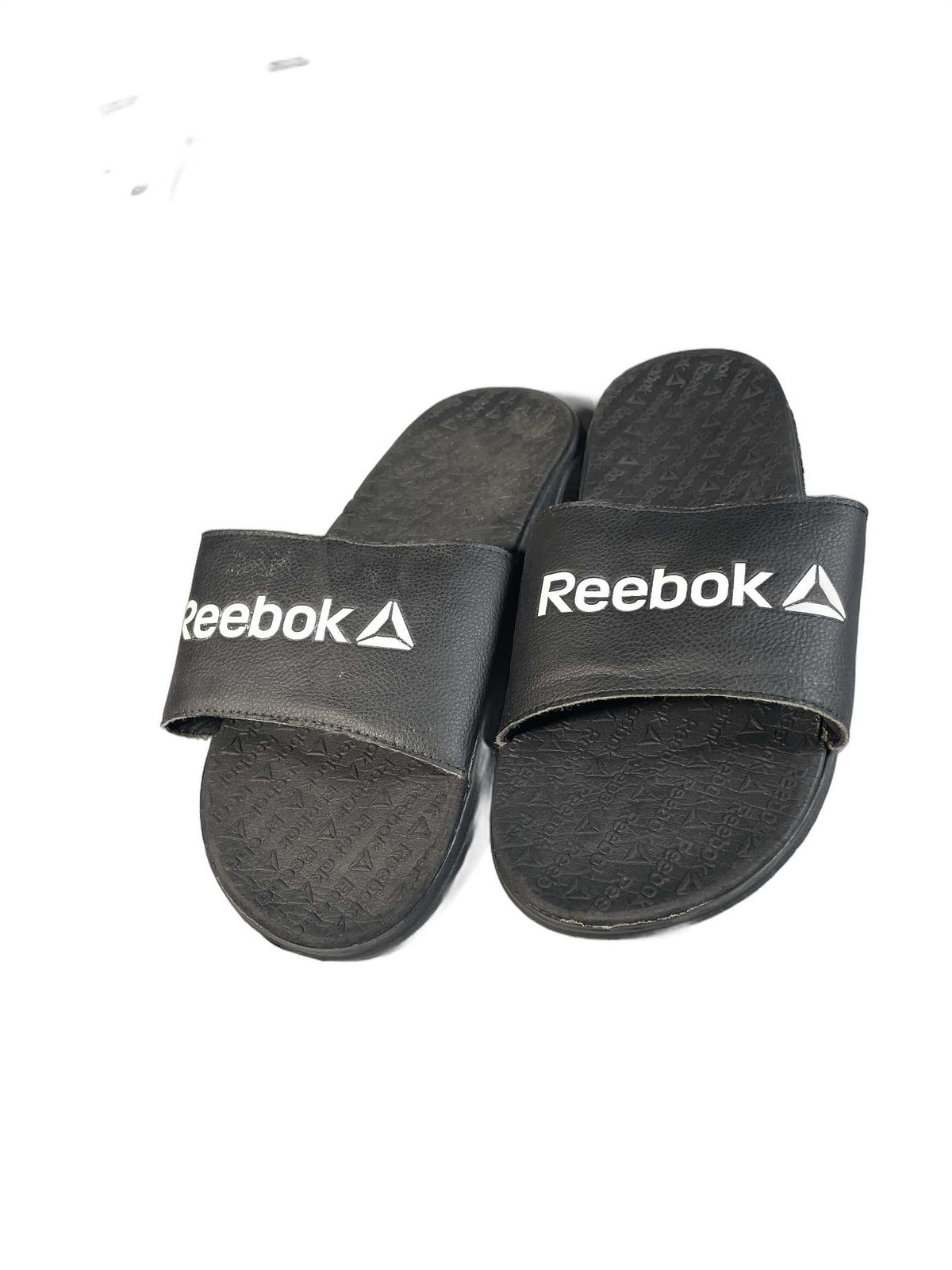 Reebok black slip-on slide sandal