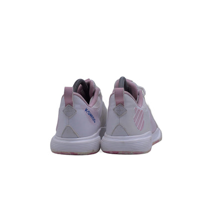 K-Swiss White & Pink Sneakers