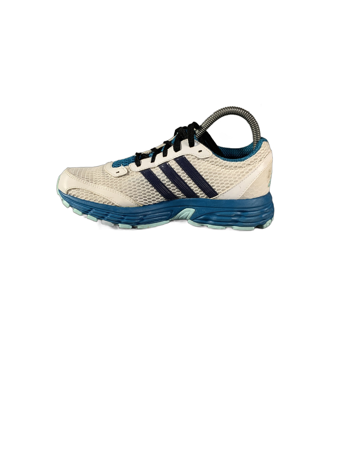 adidas Vanquish 6 running shoe in a white and blue colorway