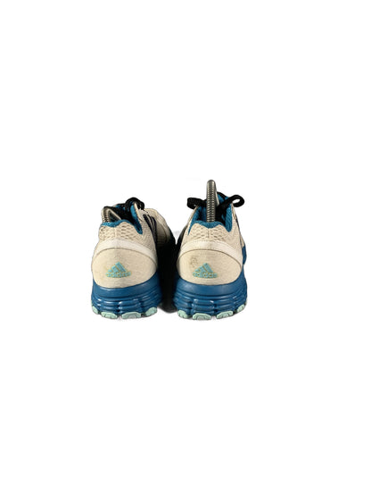 adidas Vanquish 6 running shoe in a white and blue colorway
