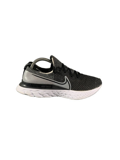 Nike React Infinity Run Flyknit in the black and white shoe