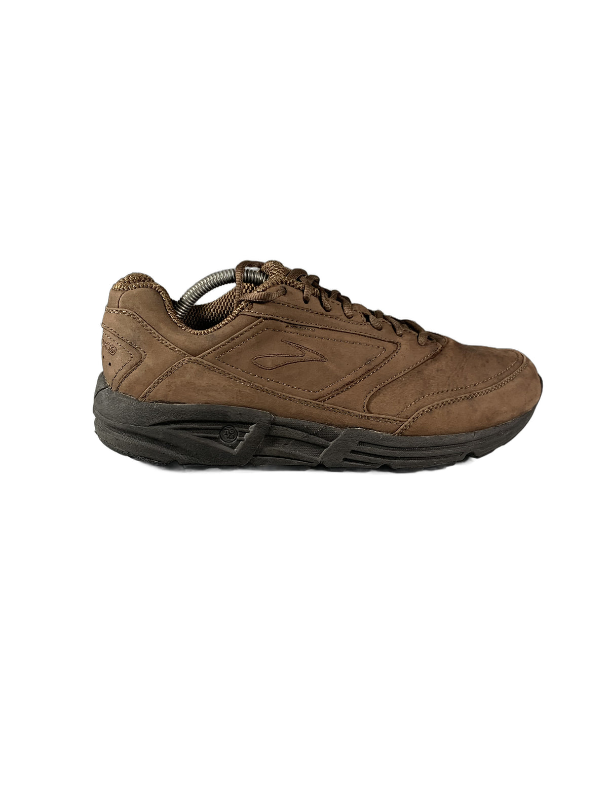 Brooks Addiction Walker in a rich brown leather shoe