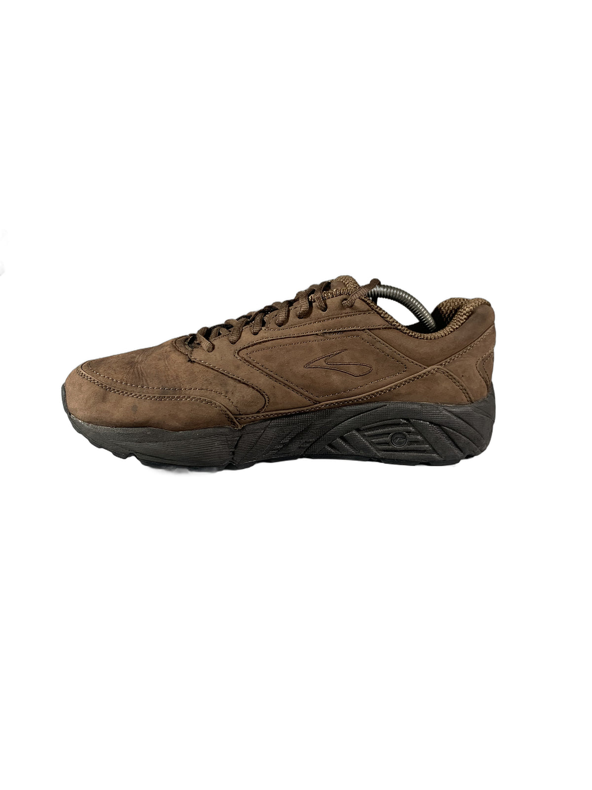 Brooks Addiction Walker in a rich brown leather shoe