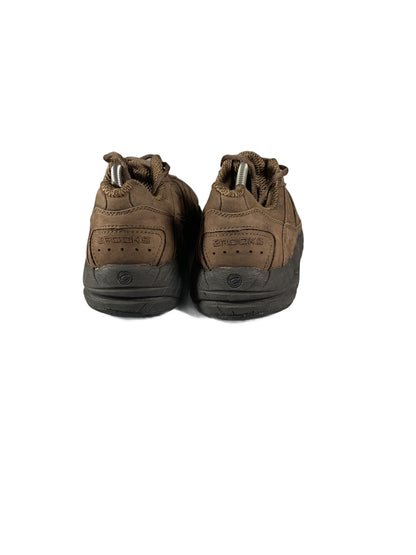 Brooks Addiction Walker in a rich brown leather shoe