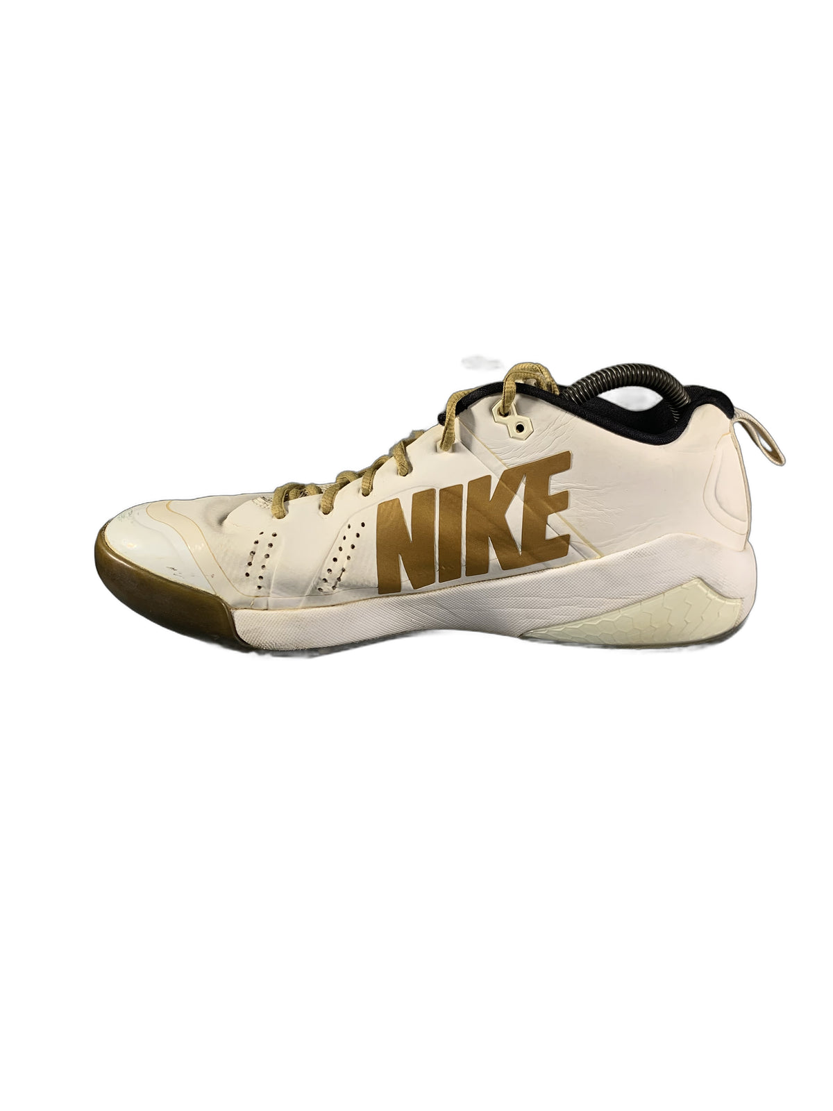 Nike  white and gold athletic shoe