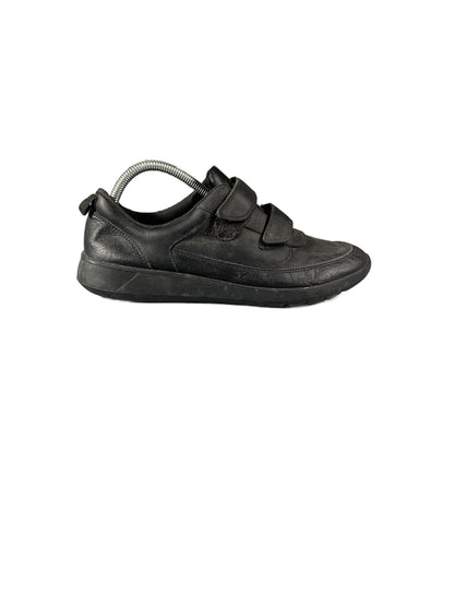 Clarks Boys Scape Flare black leather shoes