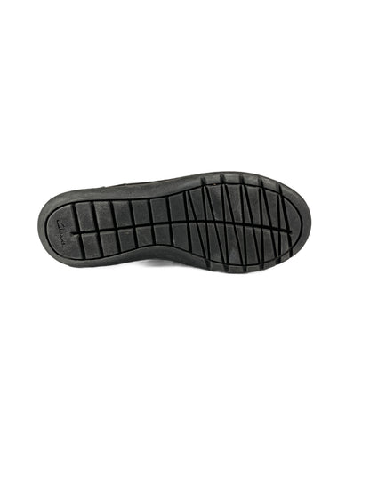 Clarks Boys Scape Flare black leather shoes