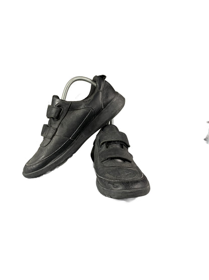 Clarks Boys Scape Flare black leather shoes