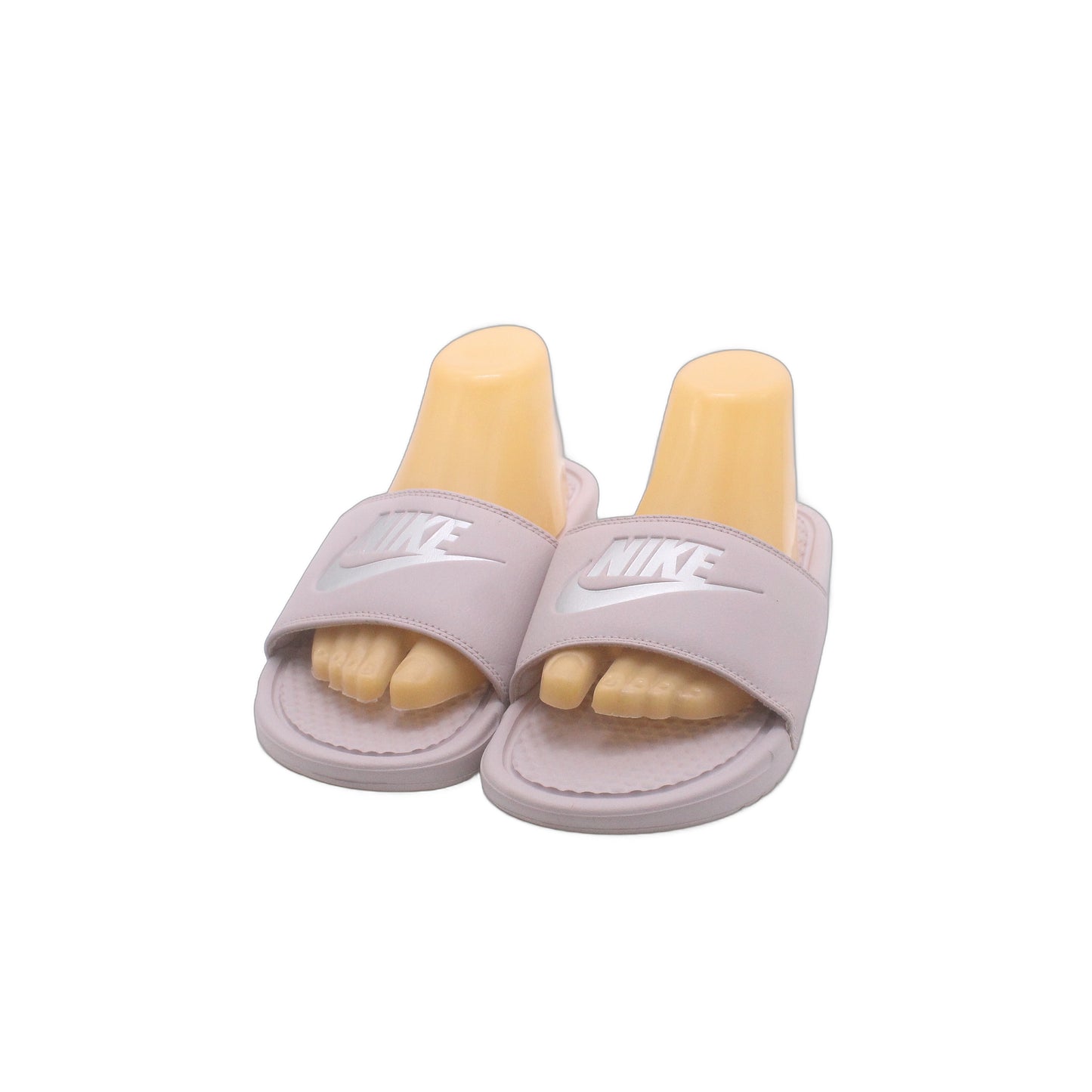 Nike Womens Benassi JDI Rose Metallic Silver Slide