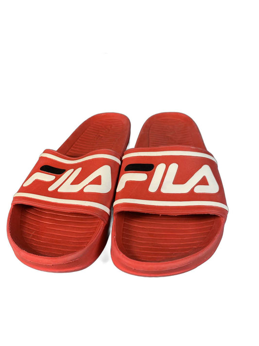 Fila Red Slipper