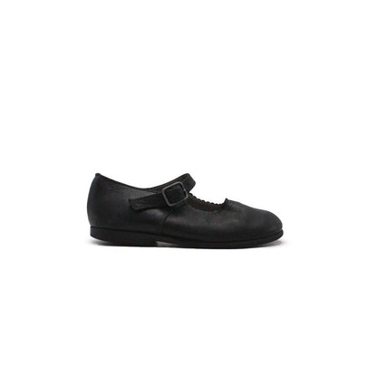 OMEGA BLACK LEATHER SANDAL