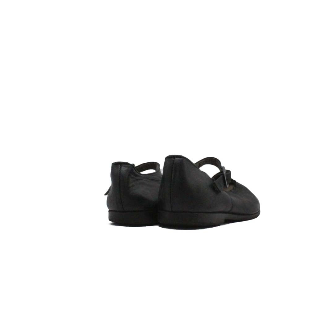 OMEGA BLACK LEATHER SANDAL