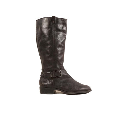 JESSICA SIMPSON BLACK LEATHER HIGH BOOTS
