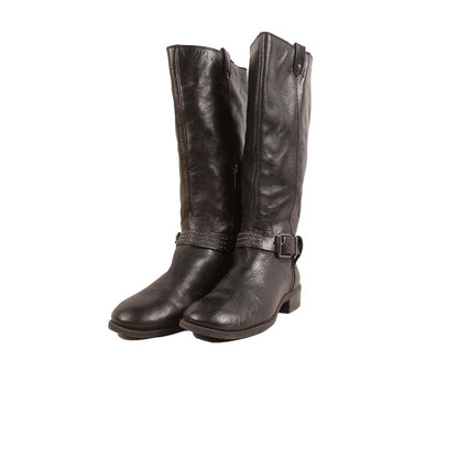 JESSICA SIMPSON BLACK LEATHER HIGH BOOTS