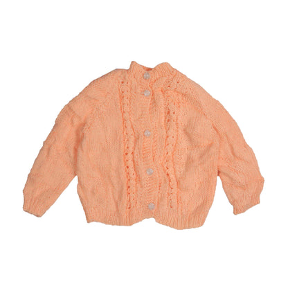 CLASSIC PEACH KNITTED CARDIGAN SWEATER