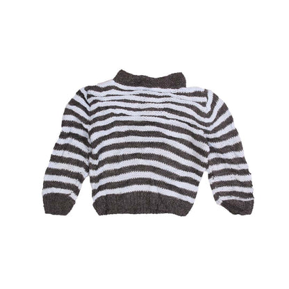 STRIPED HAND KNIT SWEATER