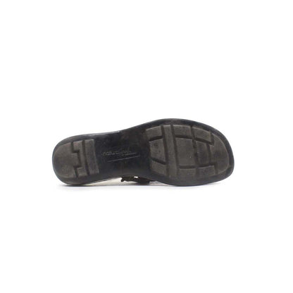 NATURAL SOUL CASUAL BLACK SLIPPERS