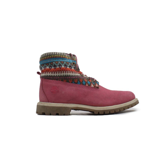 TIMBERLAND SUEDE PINK MULTICOLOR HIGH BOOTS