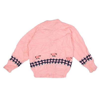 CLASSIC BABY PINK BUTTONED SWEATER
