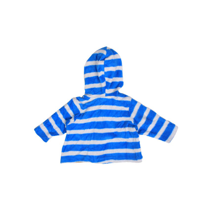 BABY REBELS PRINTED BLUE AND WHITE ZIPPED UP HOODIE