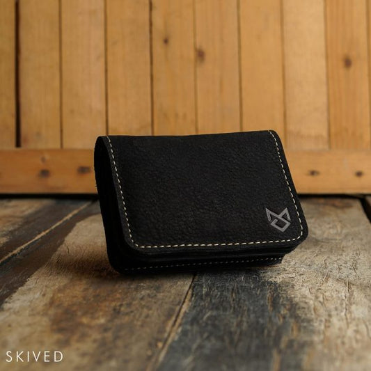 Root smart black cow leather wallet