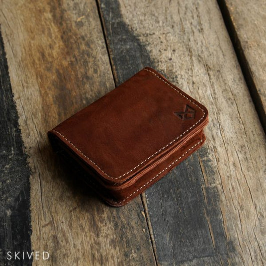 Root smart brown cow leather wallet