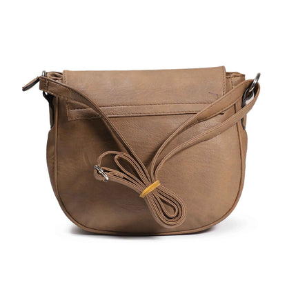 Classic Brown Flower Shoulder Bag