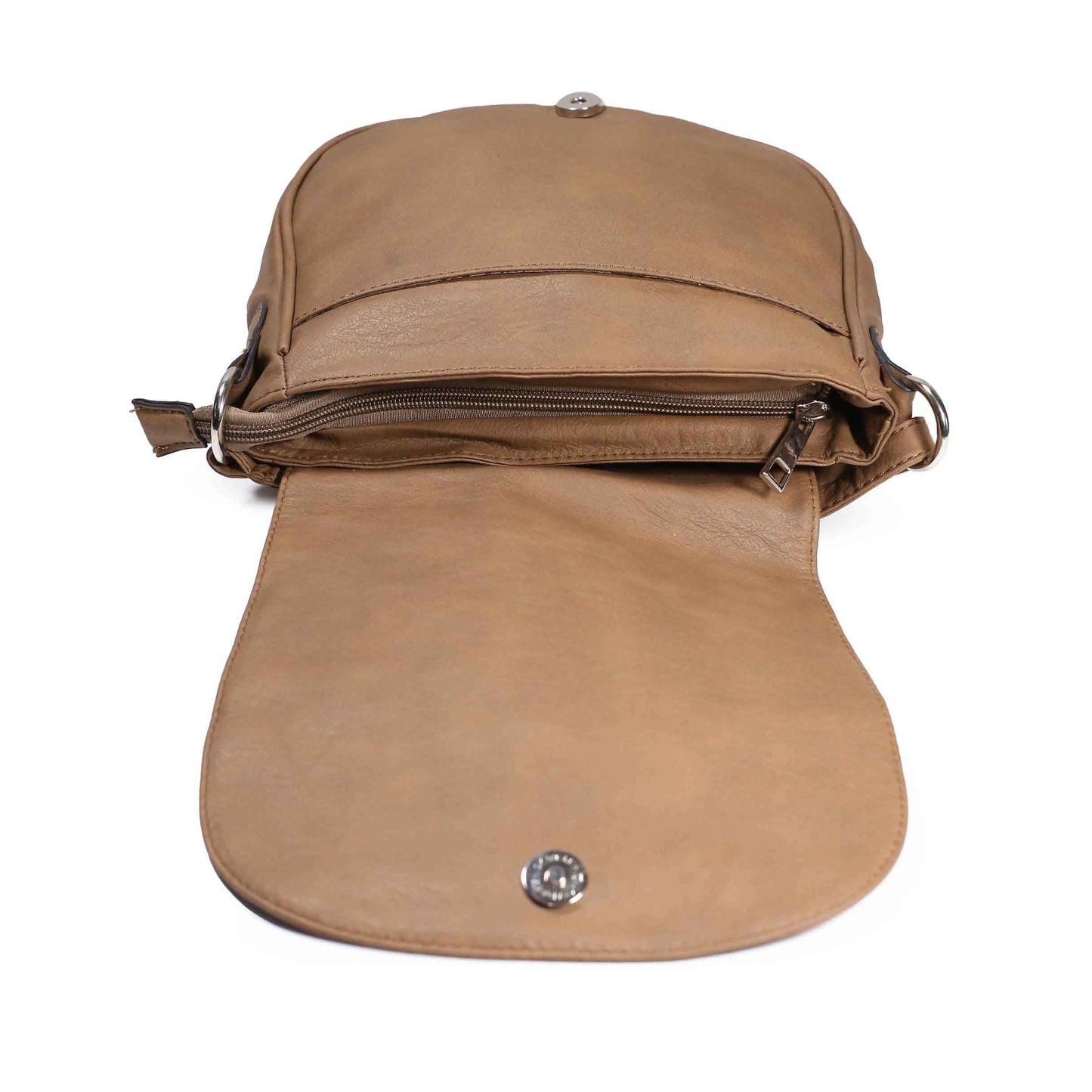 Classic Brown Flower Shoulder Bag