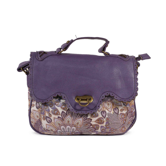Purple Floral Women Shoulder Bag