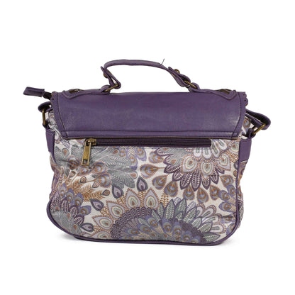 Purple Floral Women Shoulder Bag