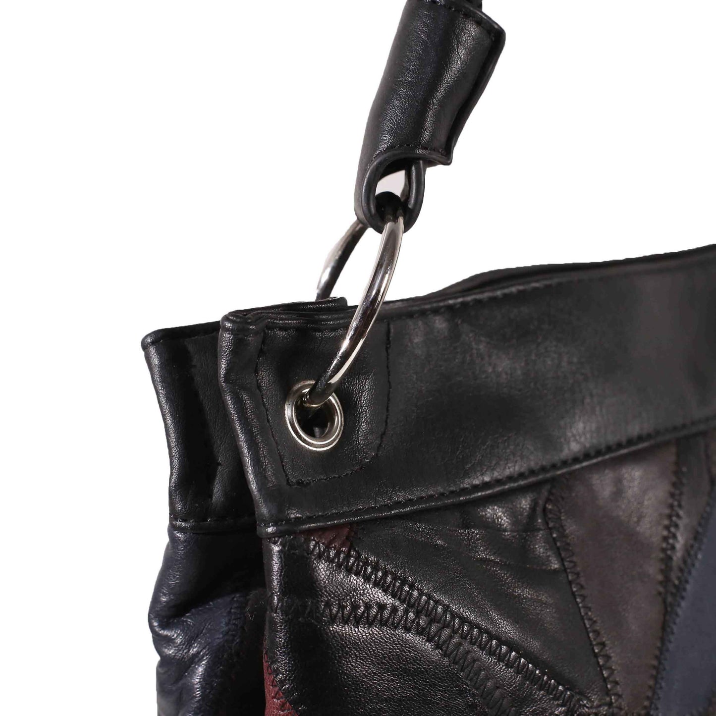 Vintage Patchwork Leather Shoulder Bag