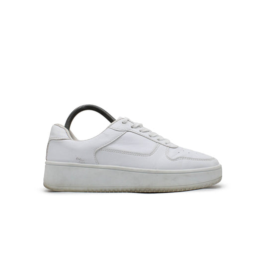 NO BOUNDARIES WHITE LEATHER SHOE