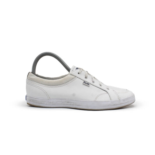 Keds White Lace Up Low Top Round  Shoe