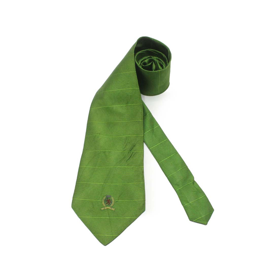 TOMMY HILFIGER Green Grenadine Tie