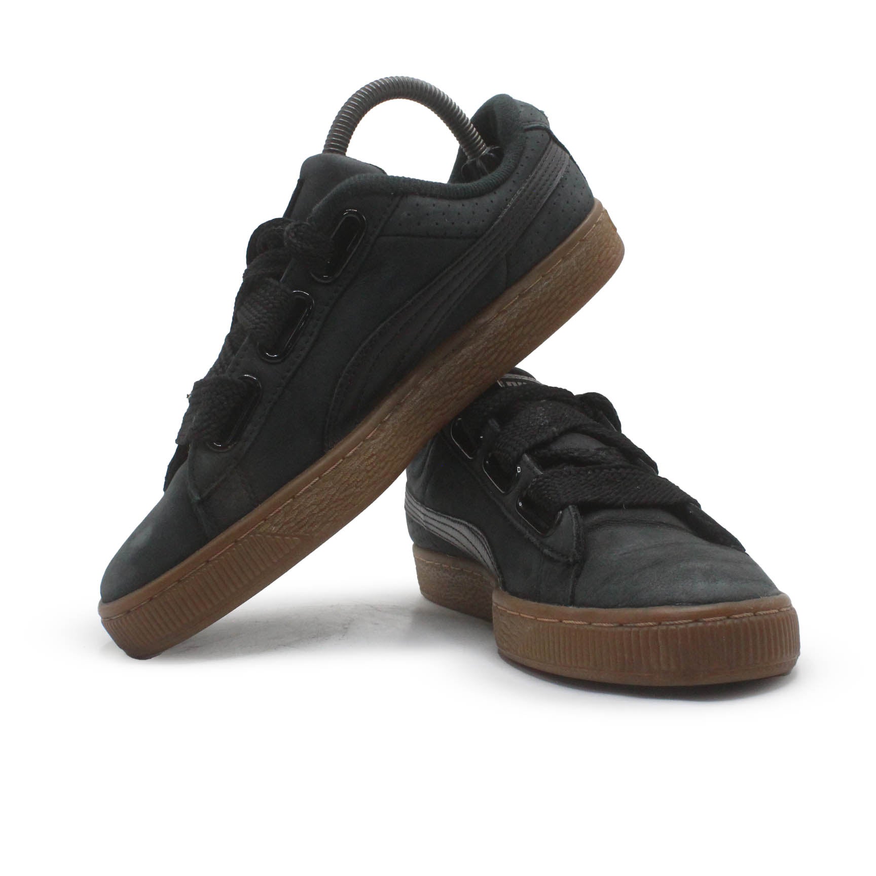 Puma Shoes Puma Basket Heart Schwarz Lack Sneakers Puma Basket