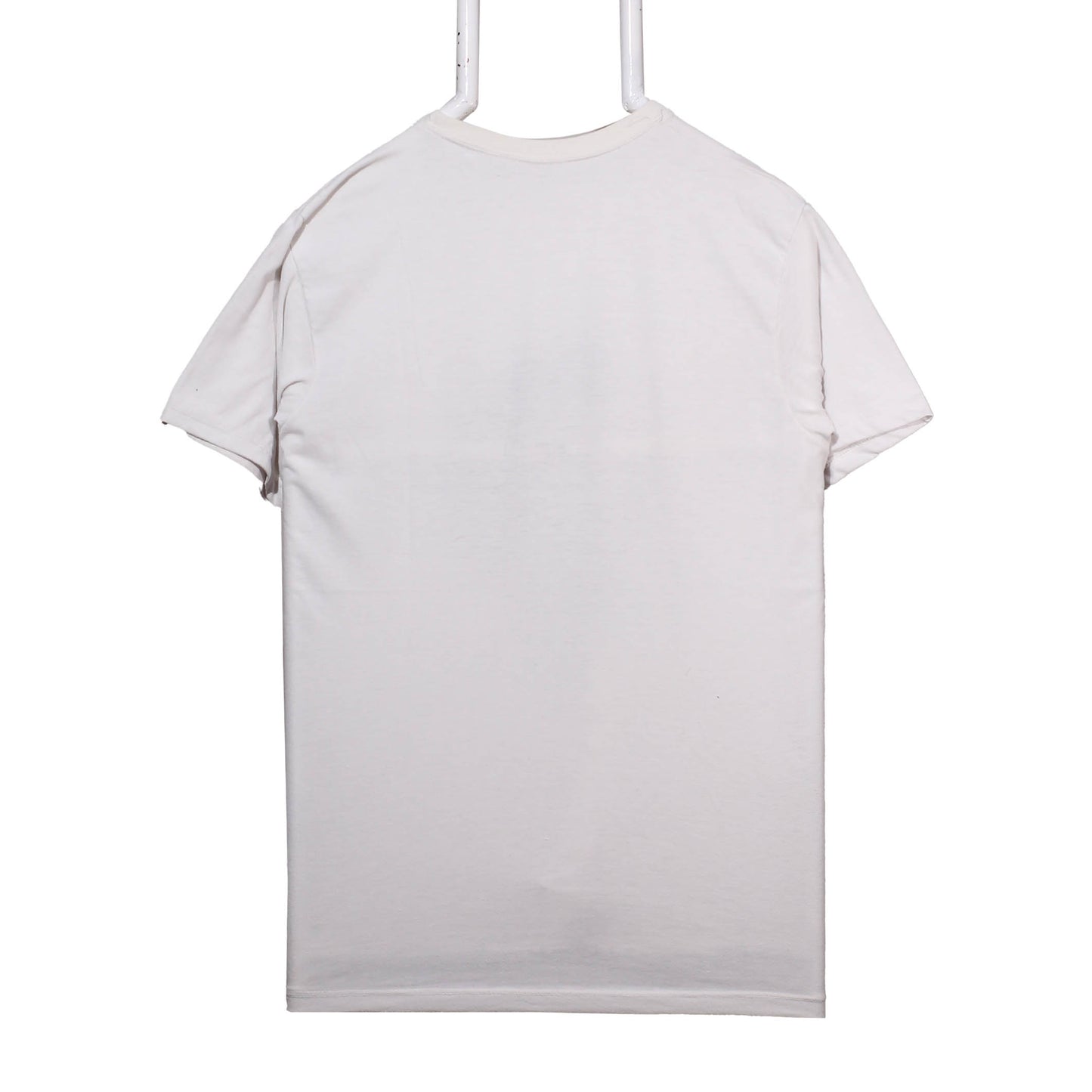 Classic White Printed Mens Round Neck T-Shirt