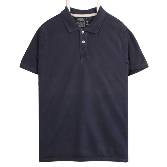 Original trend navy blue polo shirt